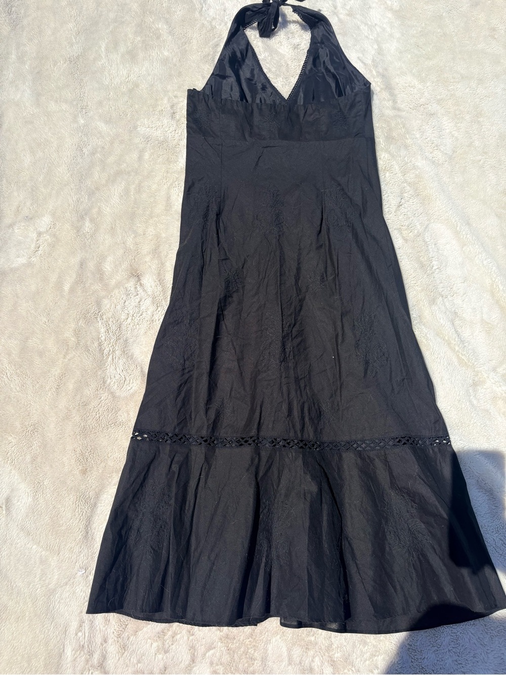 J.Crew Black Embroidered Floral Dress Size 4 | Romantic Minimalism 100% Cotton - Picture 15 of 15